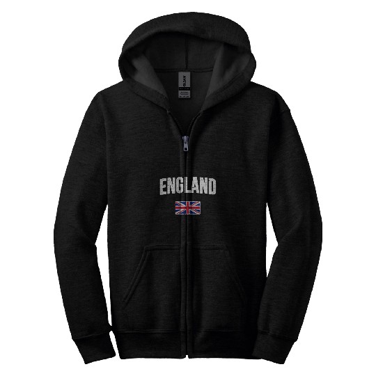 englands English British Flag Love Gift Souvenir Union Jack Zip Hoodies