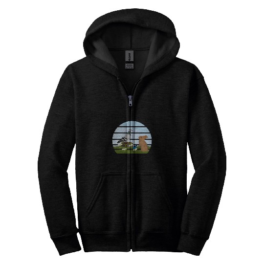 Pigeon Bird Bunny Spring Birdwatcher Animal Biologist Zip Hoodies