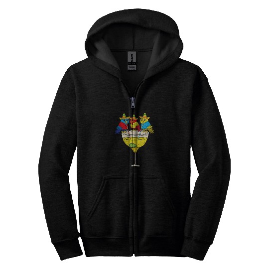 Parrot Cinco De Mayo Funny Drinking Tequila Mexican Fiesta Zip Hoodies