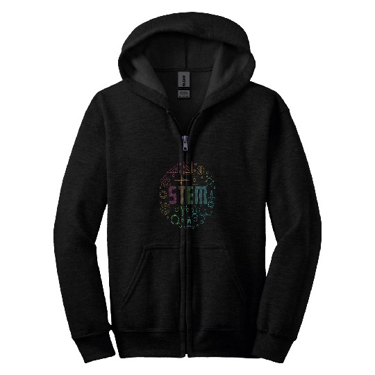 STEM Science Technology Engineering Math Teacher Zip Hoodies