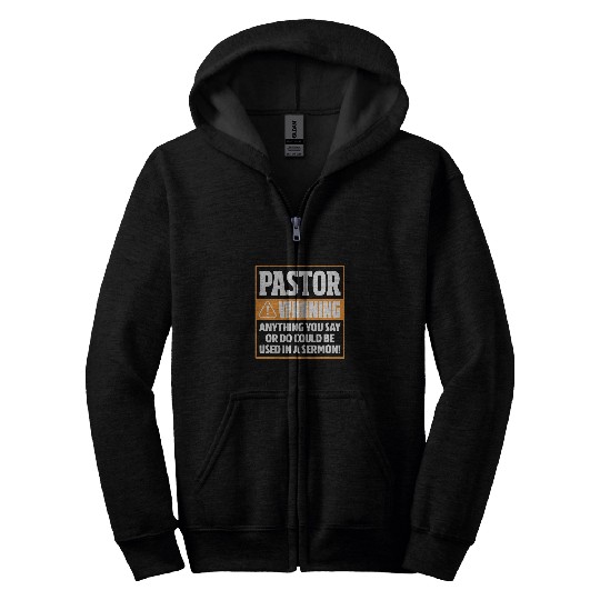 Mens Pastor Sermon Christian Preacher Minister Clergy Zip Hoodies