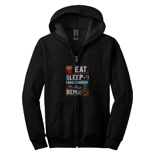 Cross Country Running Coachs Training XC Run Race 1 Zip Hoodies