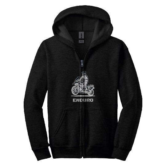 Enduro Motorcycle Biker Freedom Zip Hoodies