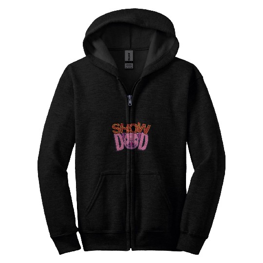 Show Dad Livestock Show Pig Showing State Fair Pig Lover Zip Hoodies