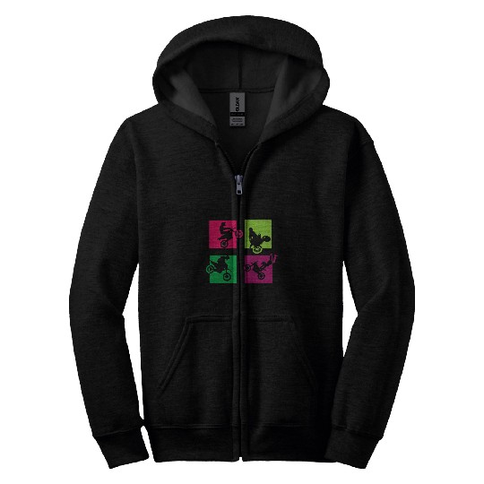 Engine Braap Dirt Bike Racer Motocross Fan Motorcycle Rider Zip Hoodies
