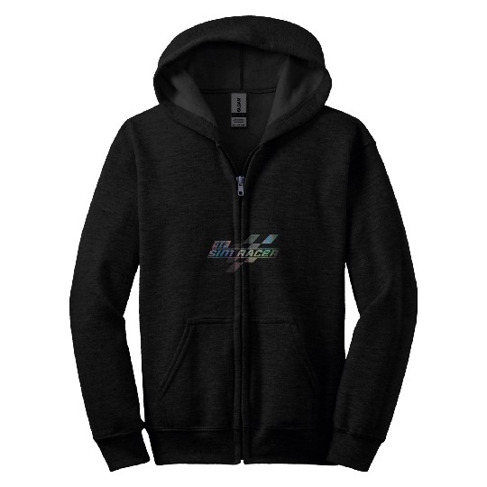Sim racing or sim racer checkered flag Zip Hoodies