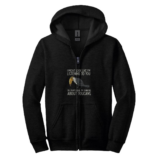 Toucan Bird Rainforest Thinking About Toucans Zip Hoodies