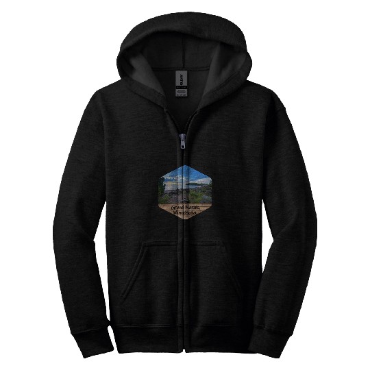 Grand Marais Minnesota Artist Point 1 Zip Hoodies