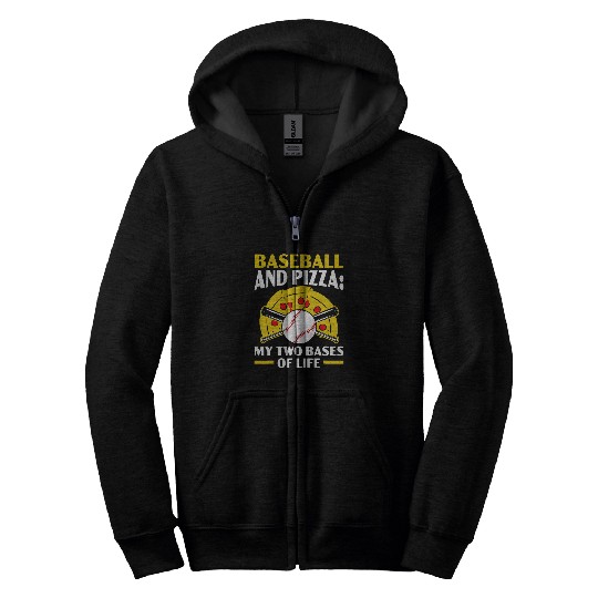 Pizza Baseball Player Baseball Lover Sport Italian Food 4 Zip Hoodies
