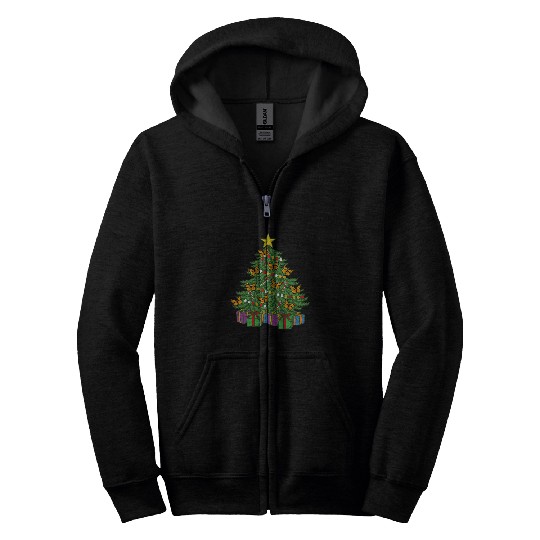Monarch Butterfly Christmas Tree Ornaments Orange Butterfly Zip Hoodies