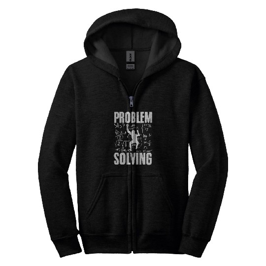 Problem Solving Mathematics Bouldering Rock Climbing Zip Hoodies