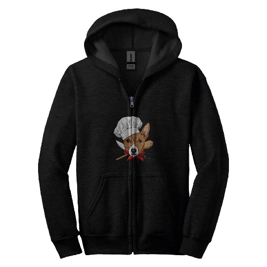 Dog Basenji Chef Dog Cooking Baking Lover 255 Zip Hoodies