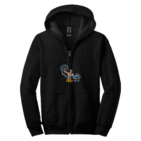 Fighting Monk Fantasy Zip Hoodies