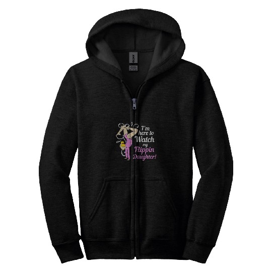 Proud Parent Gymnastics Dad Gymnast Mom Zip Hoodies
