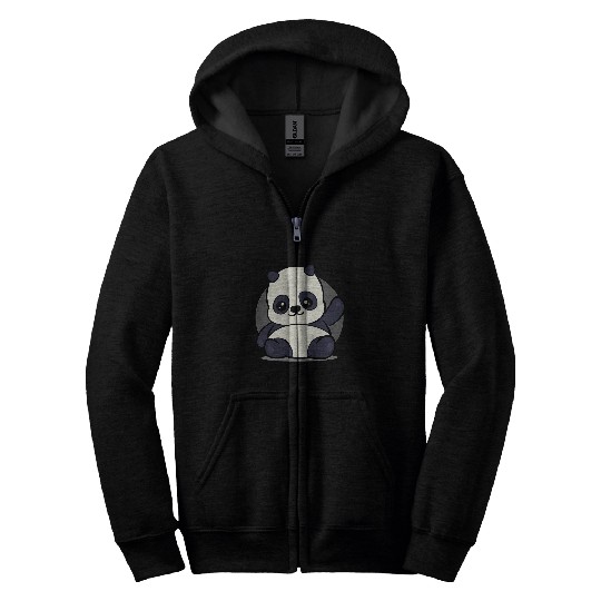 Funny Bear Adorable Chibi Kawaii Baby Panda Lover789 Cute Bears Zip Hoodies