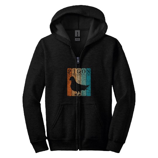 Pigeon Periodic Table Elements Birdwatching Ornithology Zip Hoodies
