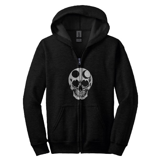 Horror Skull Skull Art Skull Gothic Heavy Metal 2 Zip Hoodies
