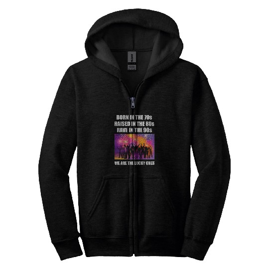 We are the lucky ones 70s 80s 90s ravetheplanet techno Zip Hoodies
