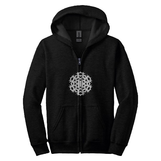 Pattern Of A Snowflake Nr 11 Zip Hoodies