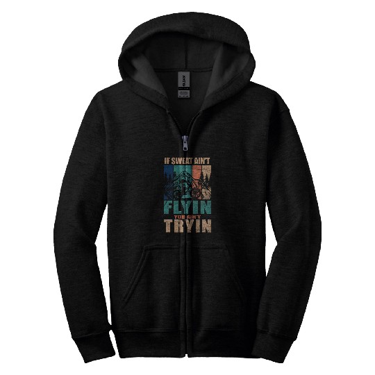 Discover Retro Mountain Bike Biker Cyclist Bicycle Rider MTB Racer Zip Hoodies