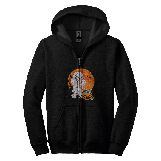 Funny Poodles Halloween Costume Dog Lover Poodle dog Zip Hoodies