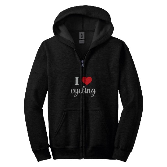 I LOVE CYCLING Zip Hoodies