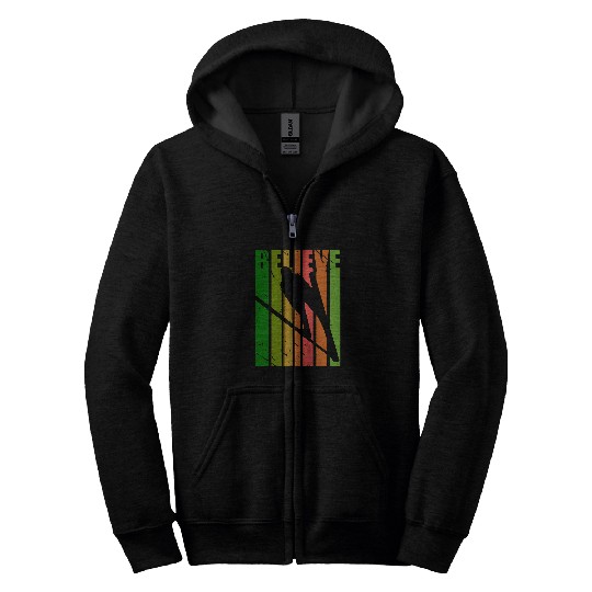 Discover Retro Mens Slalom Skis Skiing Winter Sports Fan Lover Coach Zip Hoodies