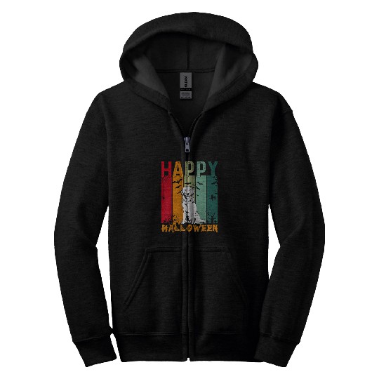 Labrador Lab Dog Lover Girls Boys Retro Halloween Dinner Party 230 Zip Hoodies