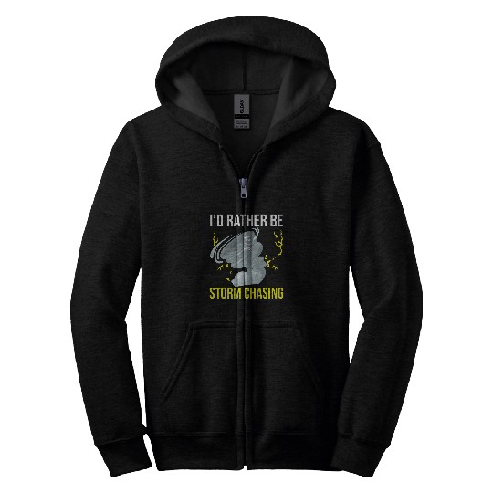 Storm Chasing Lightning Thunder Weather Hurricane Tornado 23 Zip Hoodies