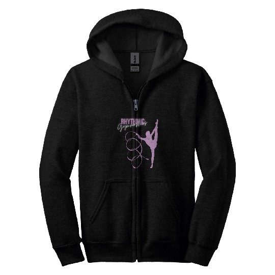 Rhythmic Gymnastics Purple Lilac Gymnast Girl Zip Hoodies