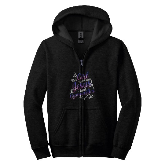 Religion Gymnastics Girls Acrobatics Gift Zip Hoodies