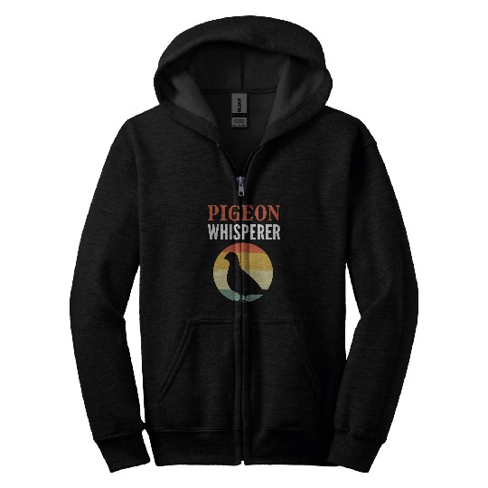 Pigeon Whisperer Bird Watcher Zip Hoodies