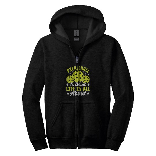 Pickleball Blogger Meme Quote Zip Hoodies