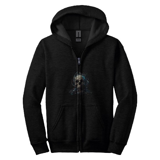 Morbid gothic Skeletons dark art Zip Hoodies