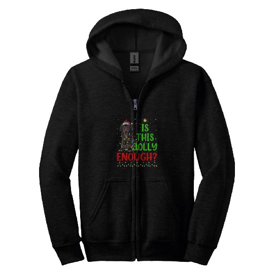 Funny xmass Tree Is This Jolly Enough Cane Corso Christmas Zip Hoodies