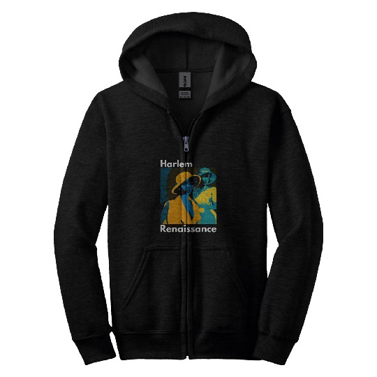 Harlem Renaissance 1920s Art Black History Month Zip Hoodies
