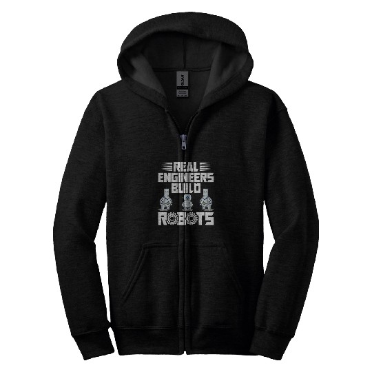 Robot Builder Coding Robot Collector Robotics Engineer Zip Hoodies