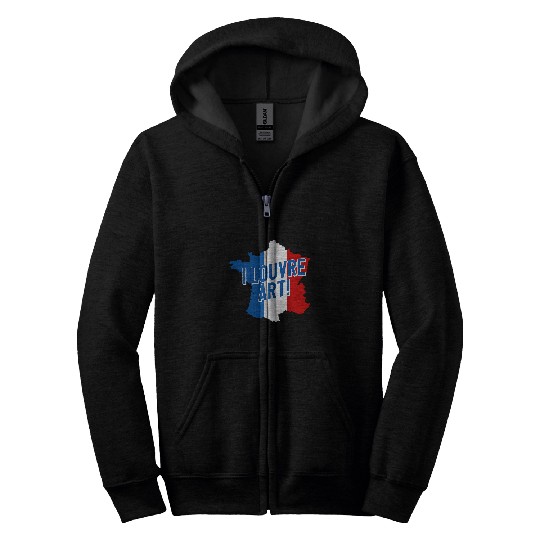 I Louvre Art French France Habits homes Artwork Zip Hoodies