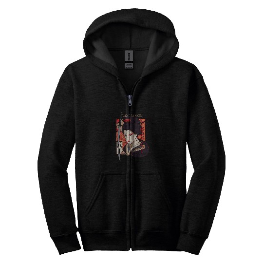 Japanese Aesthetic Waifu Girl Katana Traditional Geisha Zip Hoodies