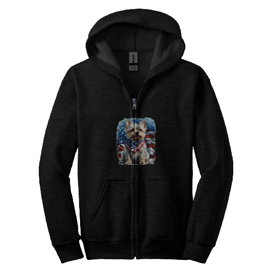 Patriotic Yorkshire Terrier For Patriot Pet Lovers Zip Hoodies