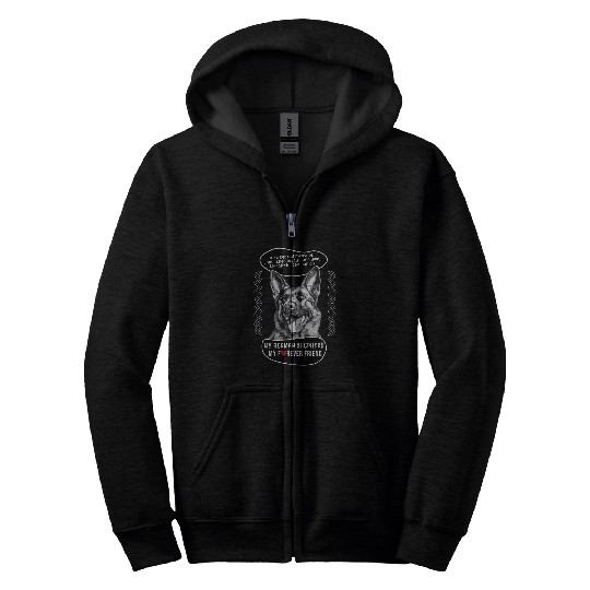 German Shepherd 3 Zip Hoodies