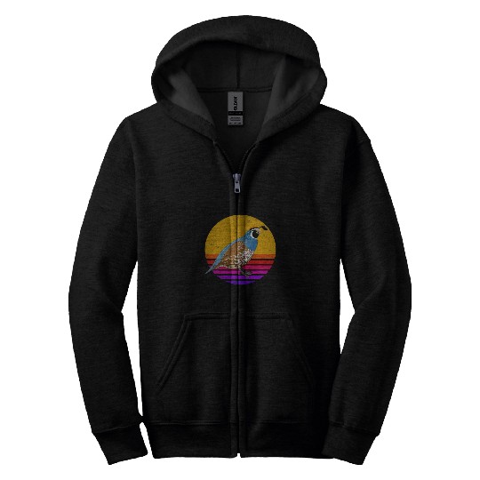 Quail Bird Lover Retro vintages Quail Zip Hoodies