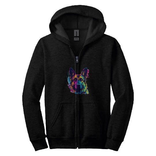 German Shepherd Canine Loyal Dog Owners Zip Hoodies