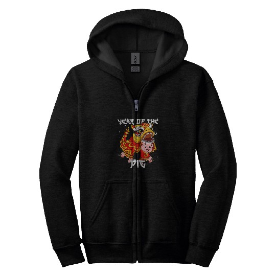 Year Of The Pig Chinese Lunar New Year 21 Zip Hoodies