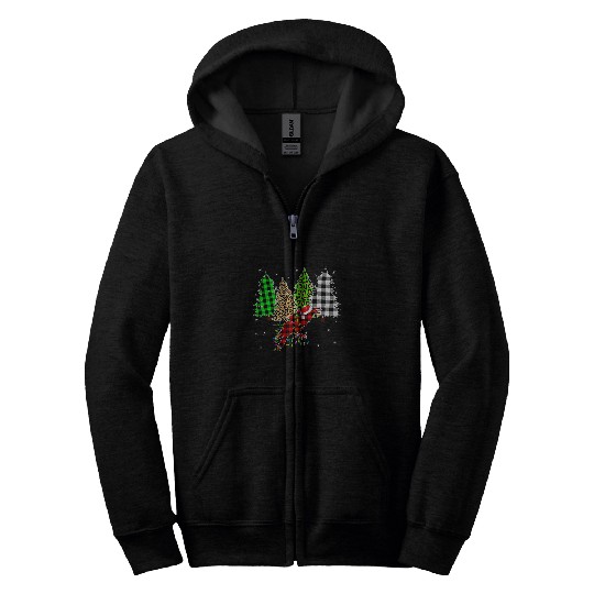 xmass Raven Animals Christmas buffalo plaids Leopard Zip Hoodies