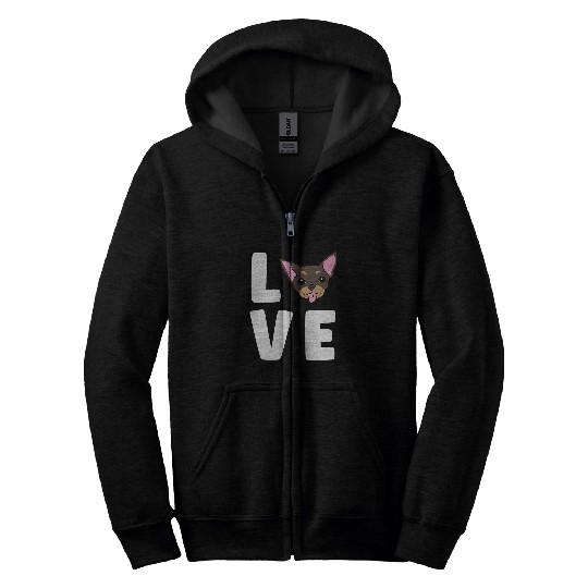 I Love Chihuahuas Funny Chihuahua Lover Zip Hoodies