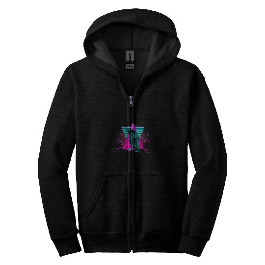 retro raven in vaporwave aesthetic Design vintages ravens 21 Zip Hoodies