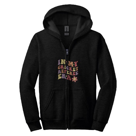 In My Cricket Referee Era Funny Cricket Ref Zip Hoodies