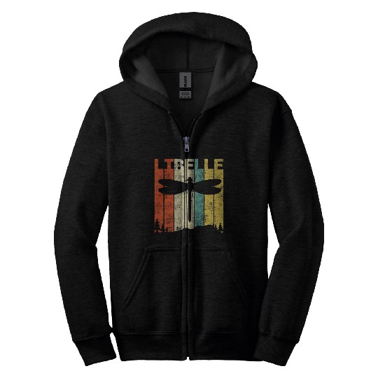 Retro dragonfly insects nature gifts Zip Hoodies