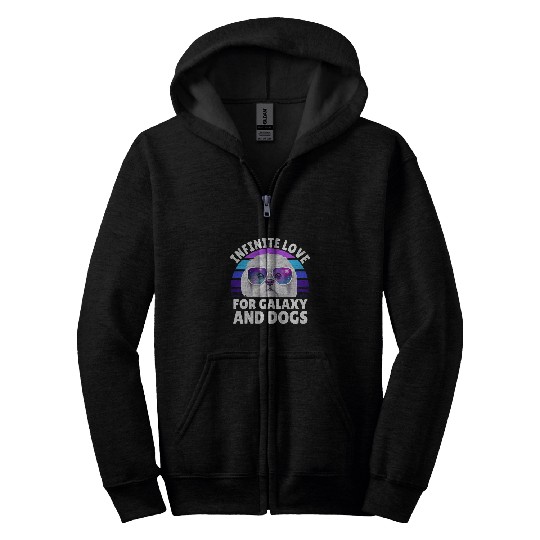 Infinite Love For Galaxy Dogs Maltese Space Dog Lovers Zip Hoodies